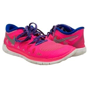 Nike Free 5.0 pink running shoes sneakers 5.5 youth